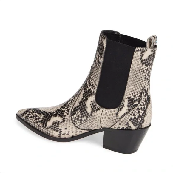 PAIGE Snakeskin Ankle Boots - Picture 3 of 6